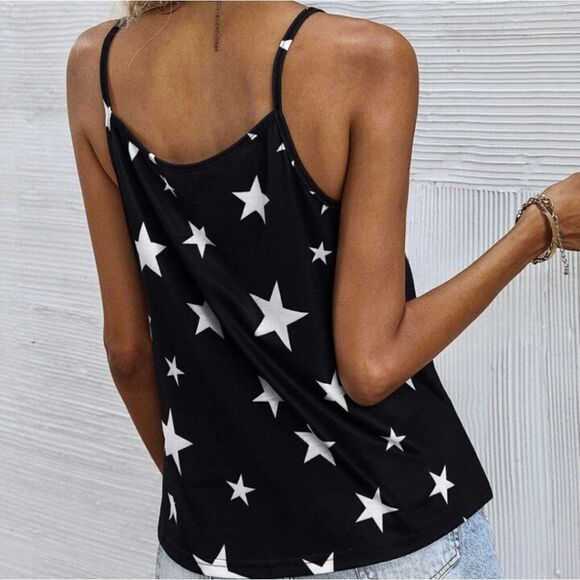 BloomChic Black Star Tank Top Sz 28 - Picture 1 of 5